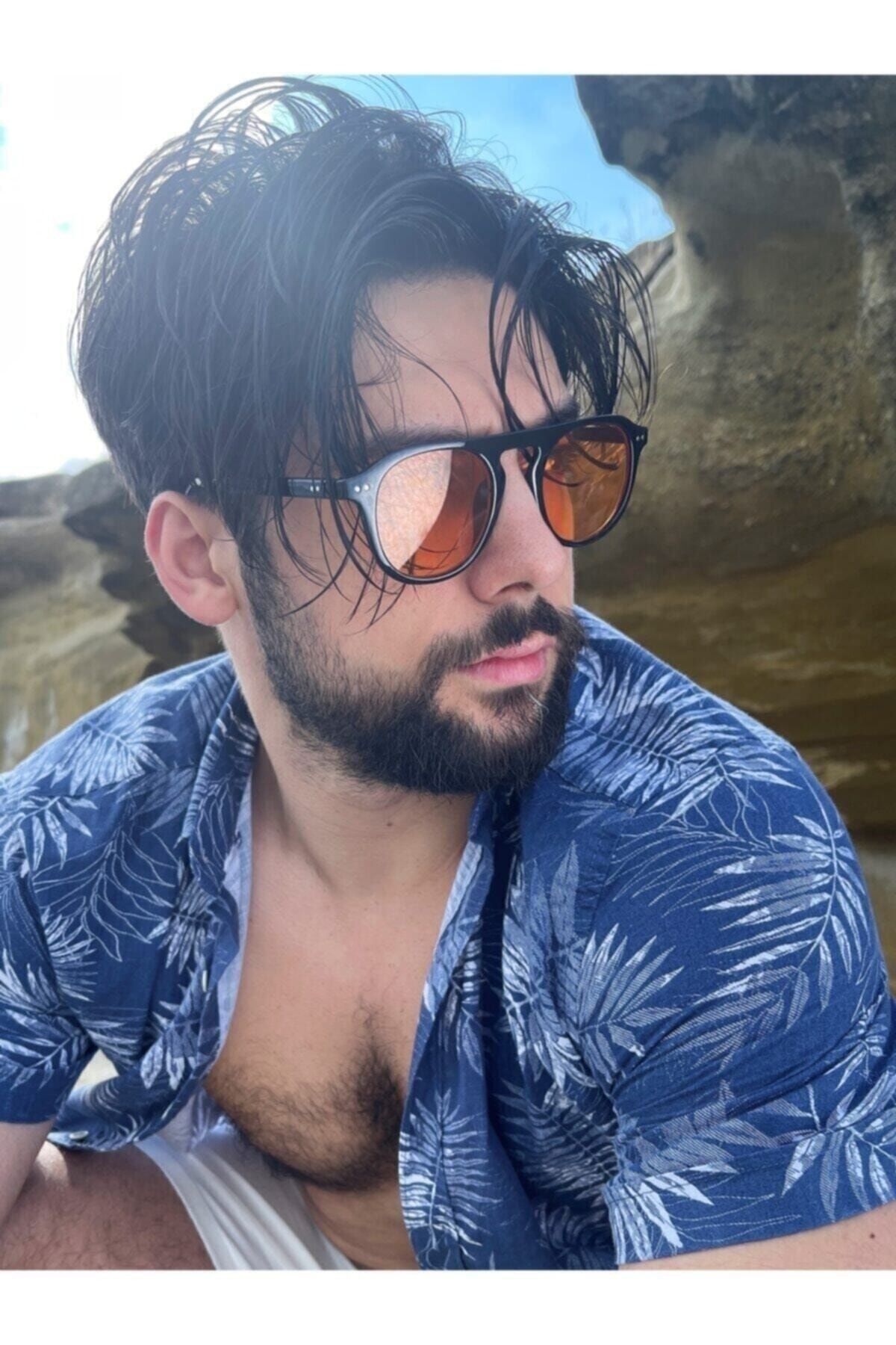 FreeFashion Unisex Relax Turuncu Güneş Gözlüğü - Görsel 3