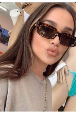 KAMPANİX Yeni Sezon Leopar Detaylı Vintage Model Güneş Gözlüğü