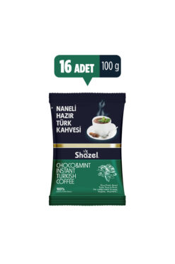 Shazel Naneli Hazır Türk Kahvesi 100 gr x 16 Adet (Aromalı)