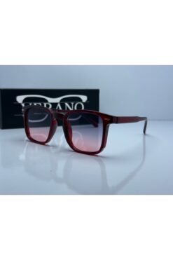 Verano Ruby Fade Kırmızı Şeffaf Çerçeve Degrade Cam Premium Unisex Güneş Gözlüğü
