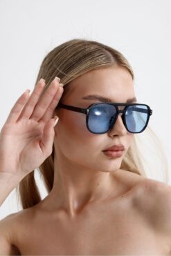 KAMPANİX Yeni Sezon Trend Model Mavi Camlı Unısex Güneş Gözlüğü