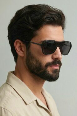 Roger Bacon Maybach Model Siyah Erkek Güneş Gözlük