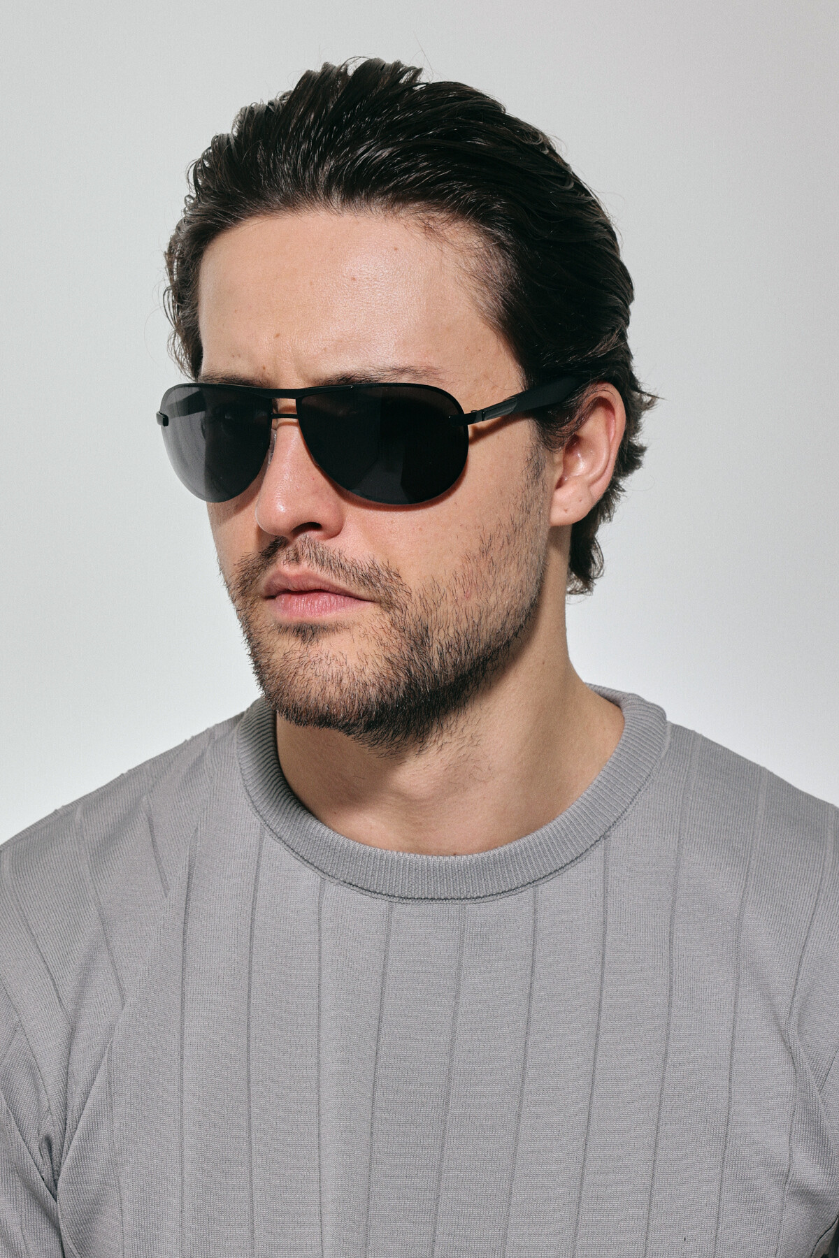 Polo Hill Erkek Siyah Polarize Camlı Metal Çerçeve Güneş Gözlüğü