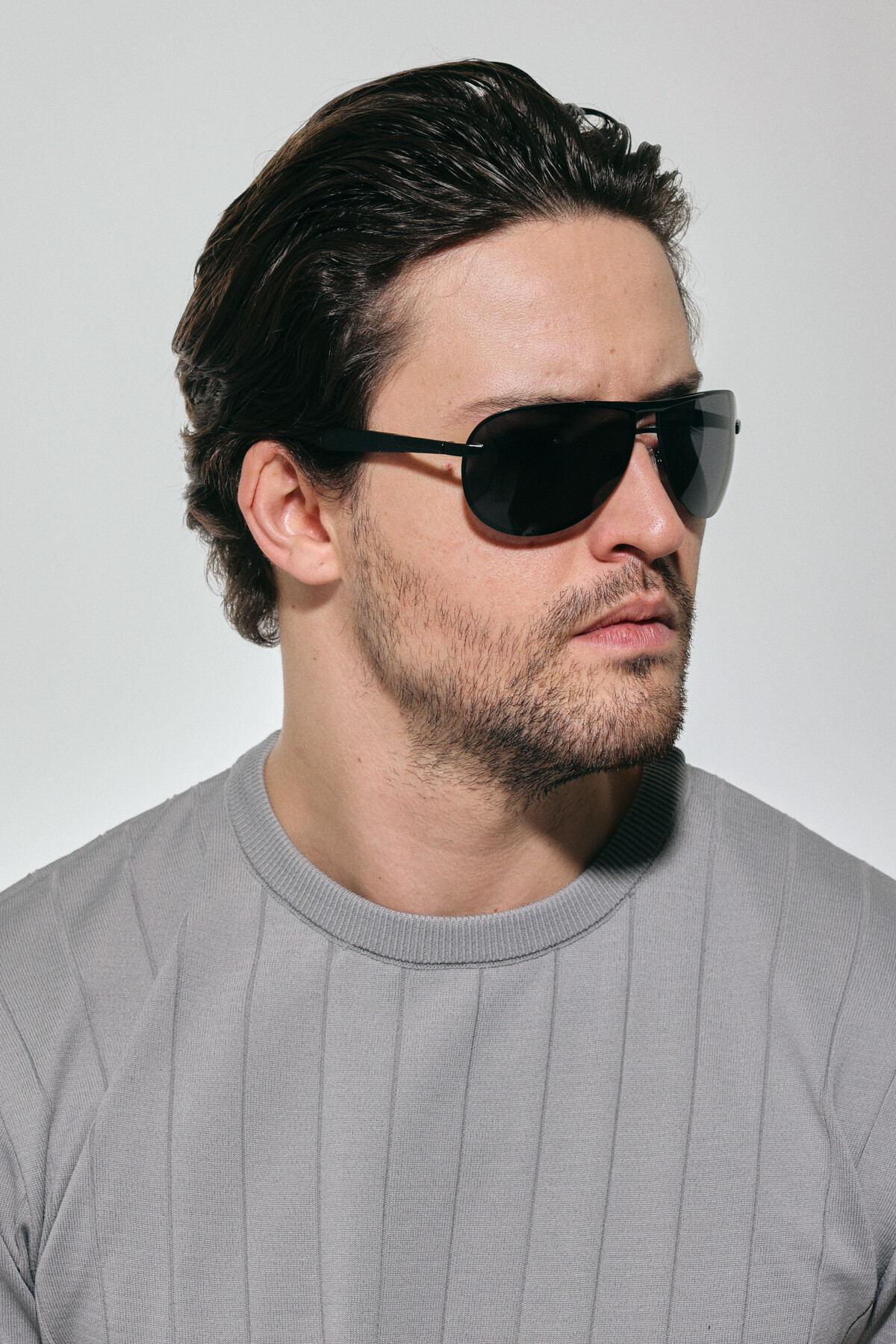 Polo Hill Erkek Siyah Polarize Camlı Metal Çerçeve Güneş Gözlüğü - Görsel 3