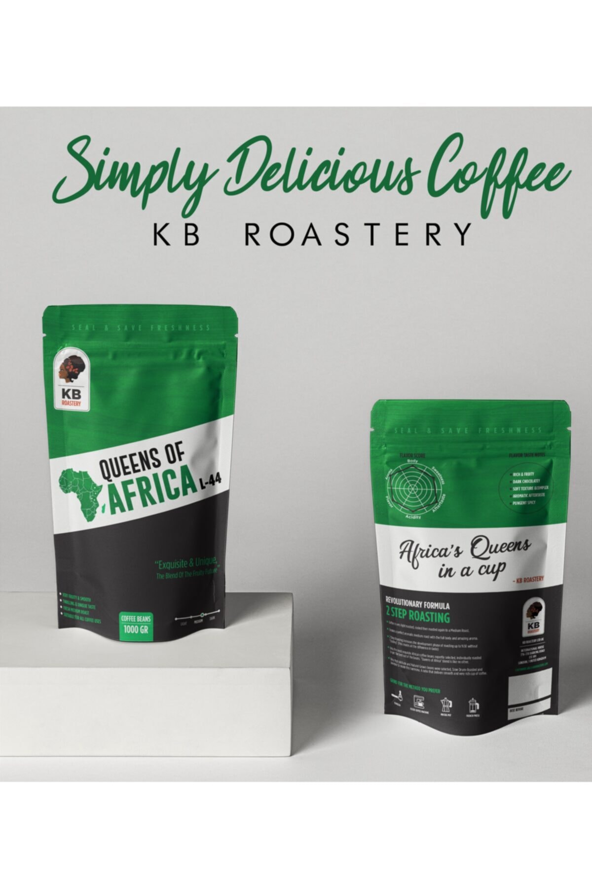 KOFFIEBOON Queens Of Africa - 1 Kg - Çekirdek Kahve - - Görsel 2