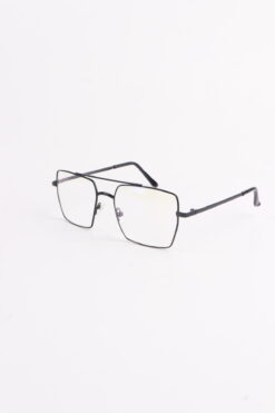 Chunky Frame Unısex Şeffaf Siyah Çerçeveli Kare İmaj Gözlük