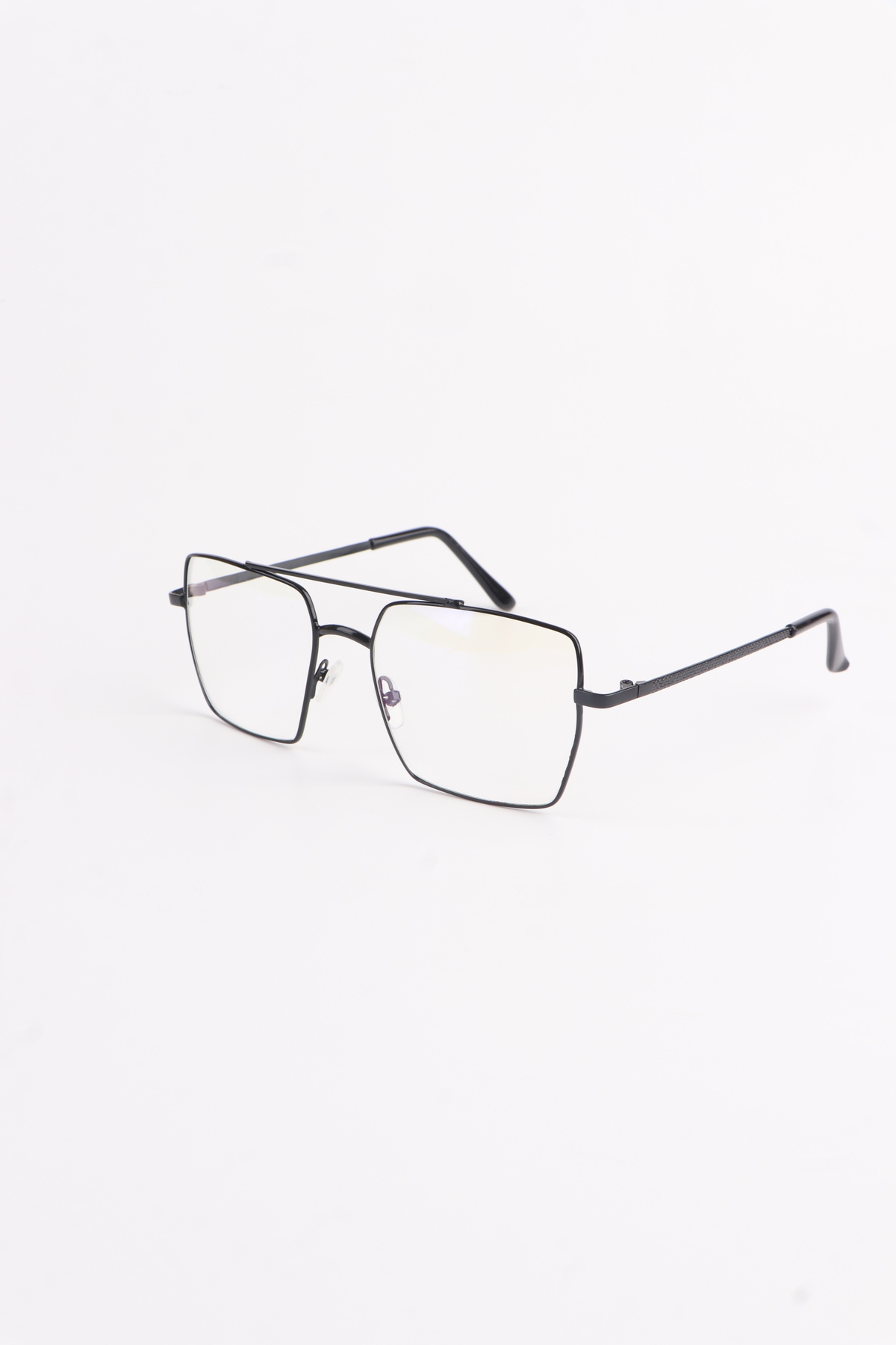 Chunky Frame Unısex Şeffaf Siyah Çerçeveli Kare İmaj Gözlük