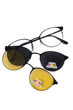 Bosile 3'lü Mıknatıslı Polarize Güneş Gözlüğü Siyah G25mp8004r01