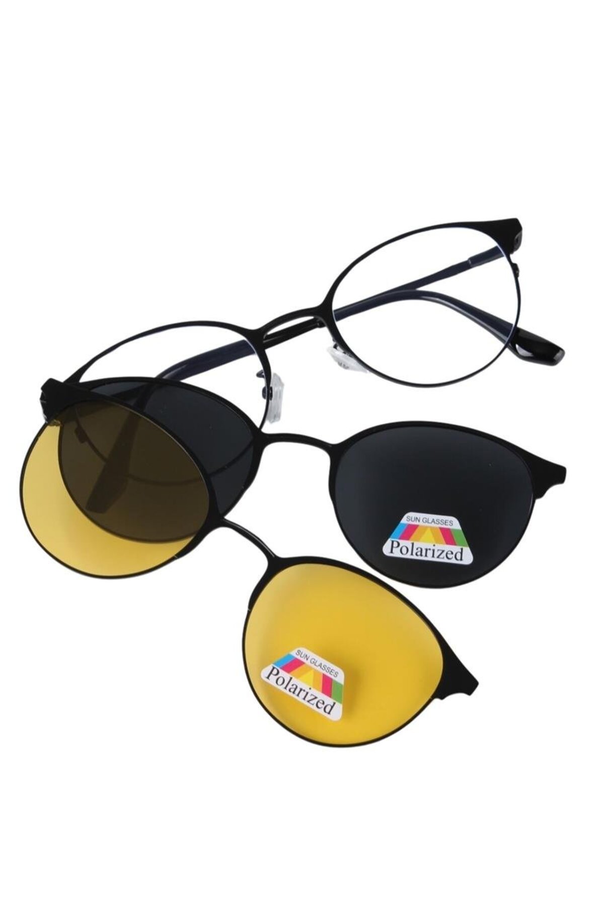 Bosile 3'lü Mıknatıslı Polarize Güneş Gözlüğü Siyah G25mp8004r01