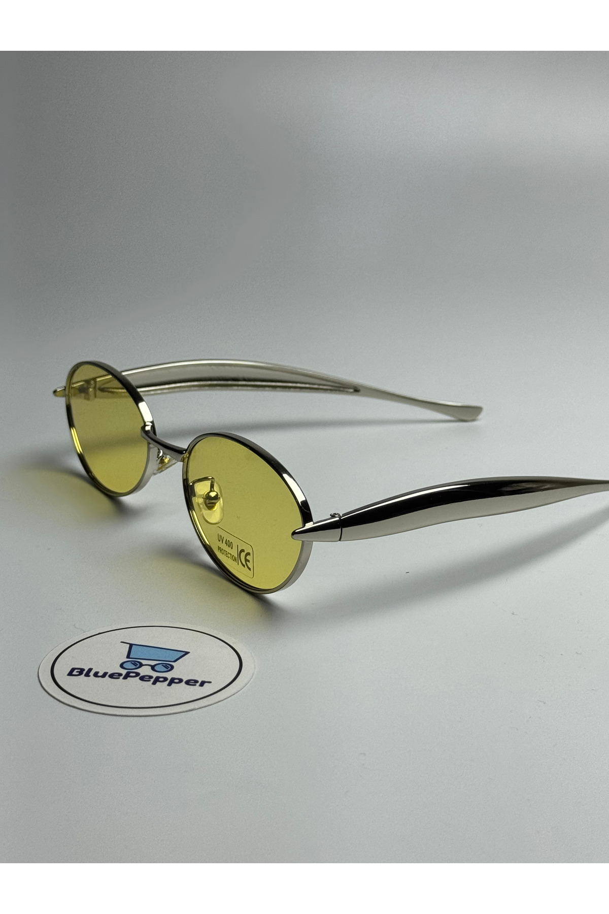 BluePepper Botela v2 | Güneş Gözlüğü Gold Çerçeve Turuncu Cam Renk 57-21-140