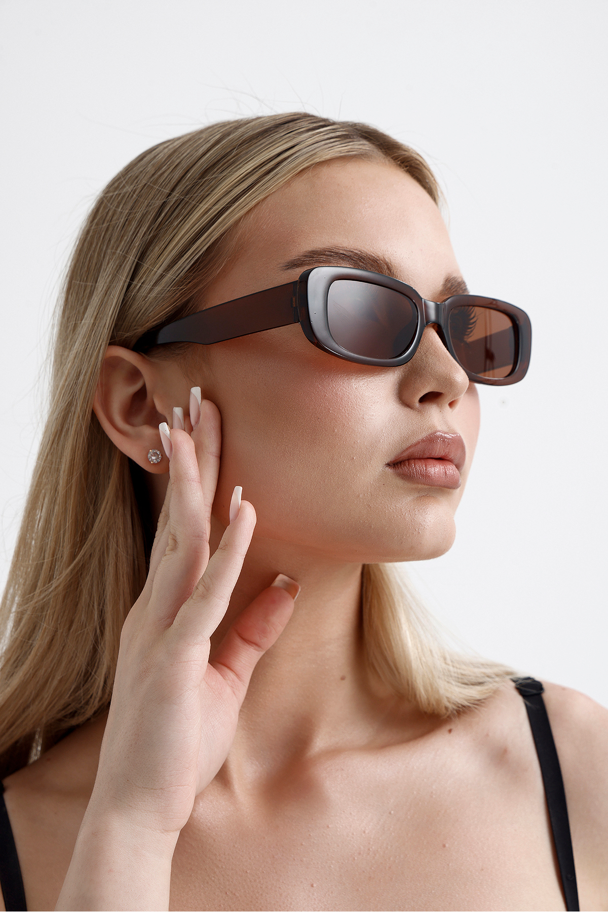 KAMPANİX Yeni Sezon Kahverengi Trend Model Unisex Güneş Gözlüğü - Görsel 2