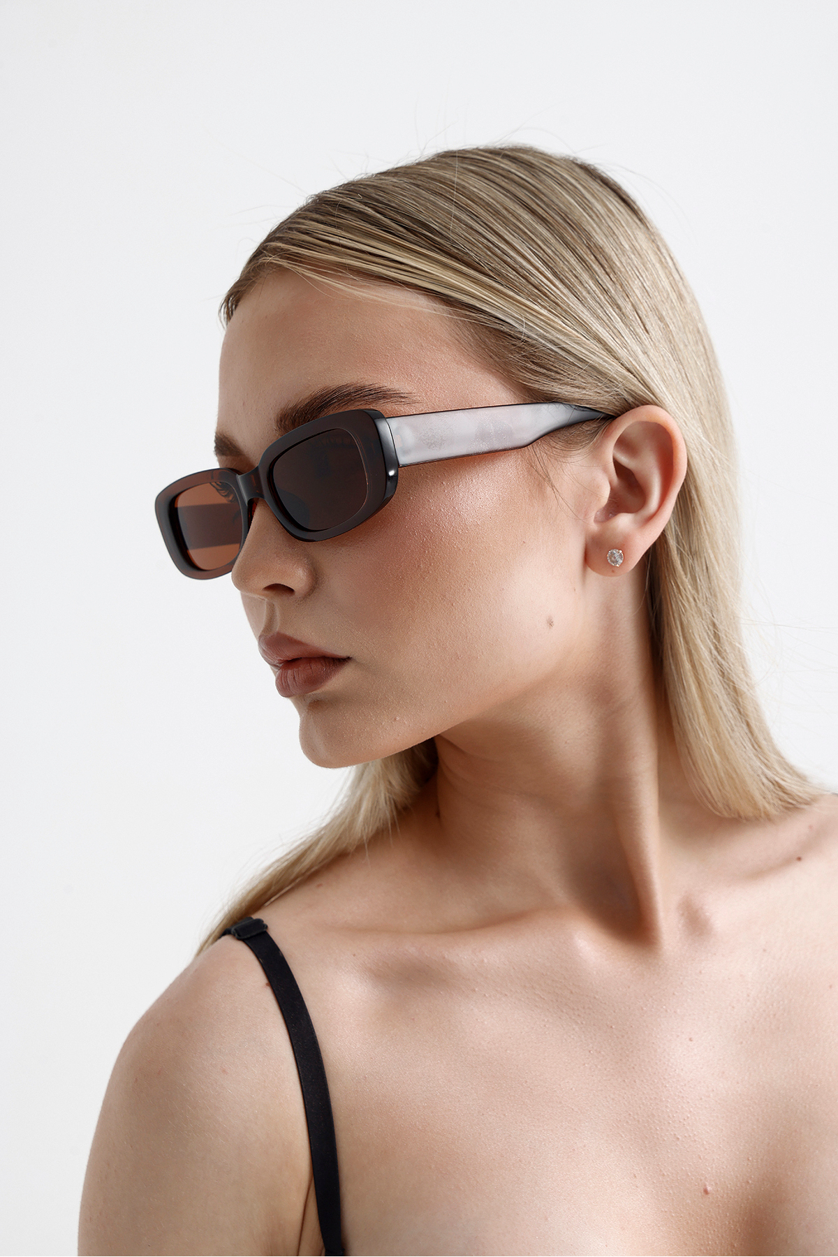 KAMPANİX Yeni Sezon Kahverengi Trend Model Unisex Güneş Gözlüğü - Görsel 3