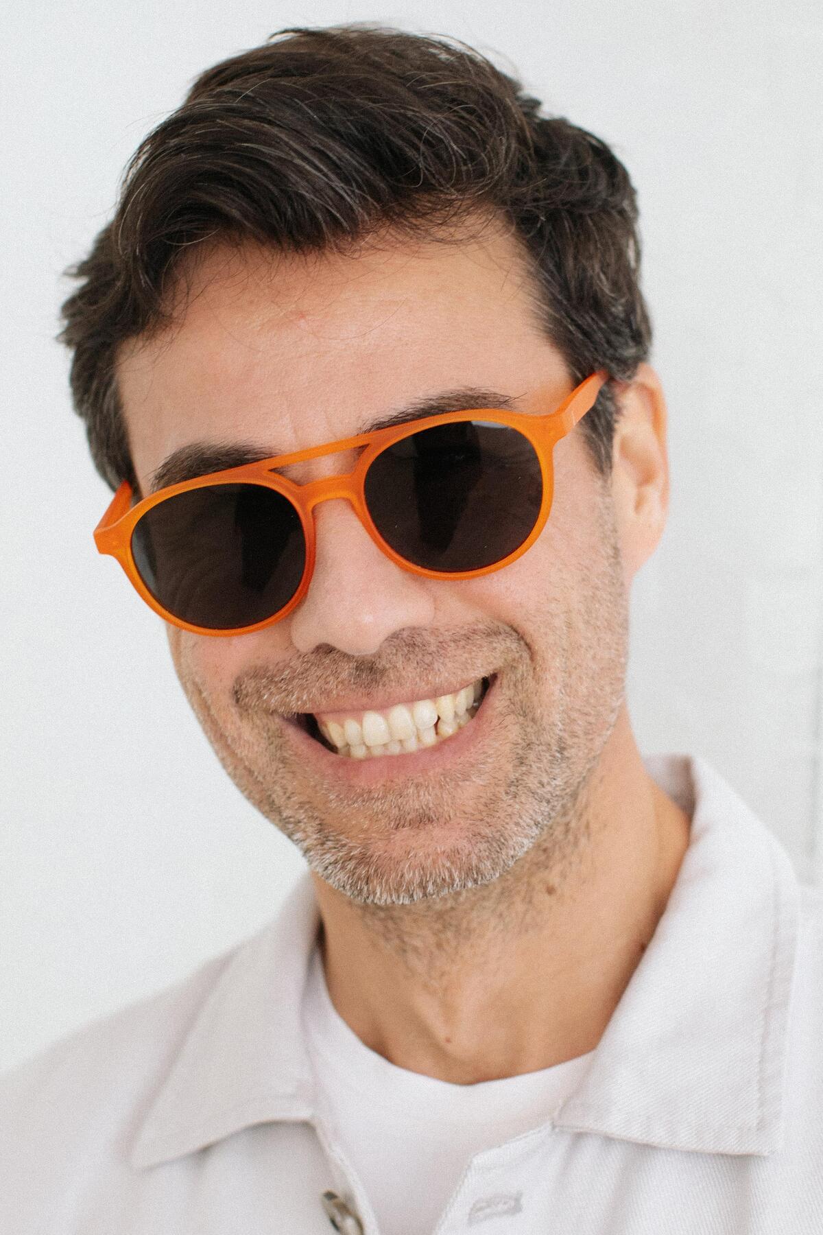 Bilge Karga Poonam Matt Orange Black Erkek Güneş Gözlüğü - Görsel 3