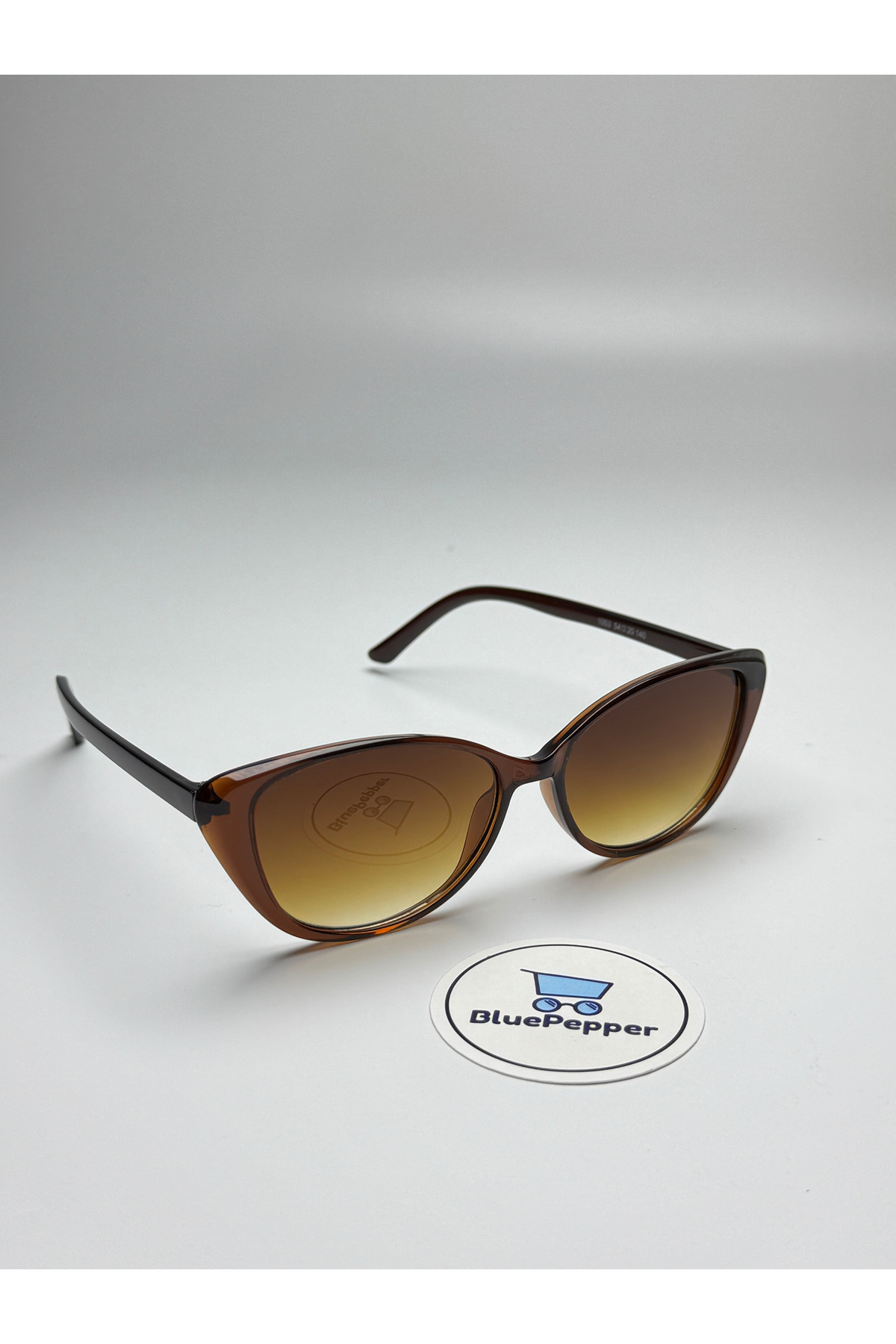 BluePepper Karga | Güneş Gözlüğü Kahve Çerçeve Kahve Cam Renk Cateye Model 52 Ekartman - Görsel 2