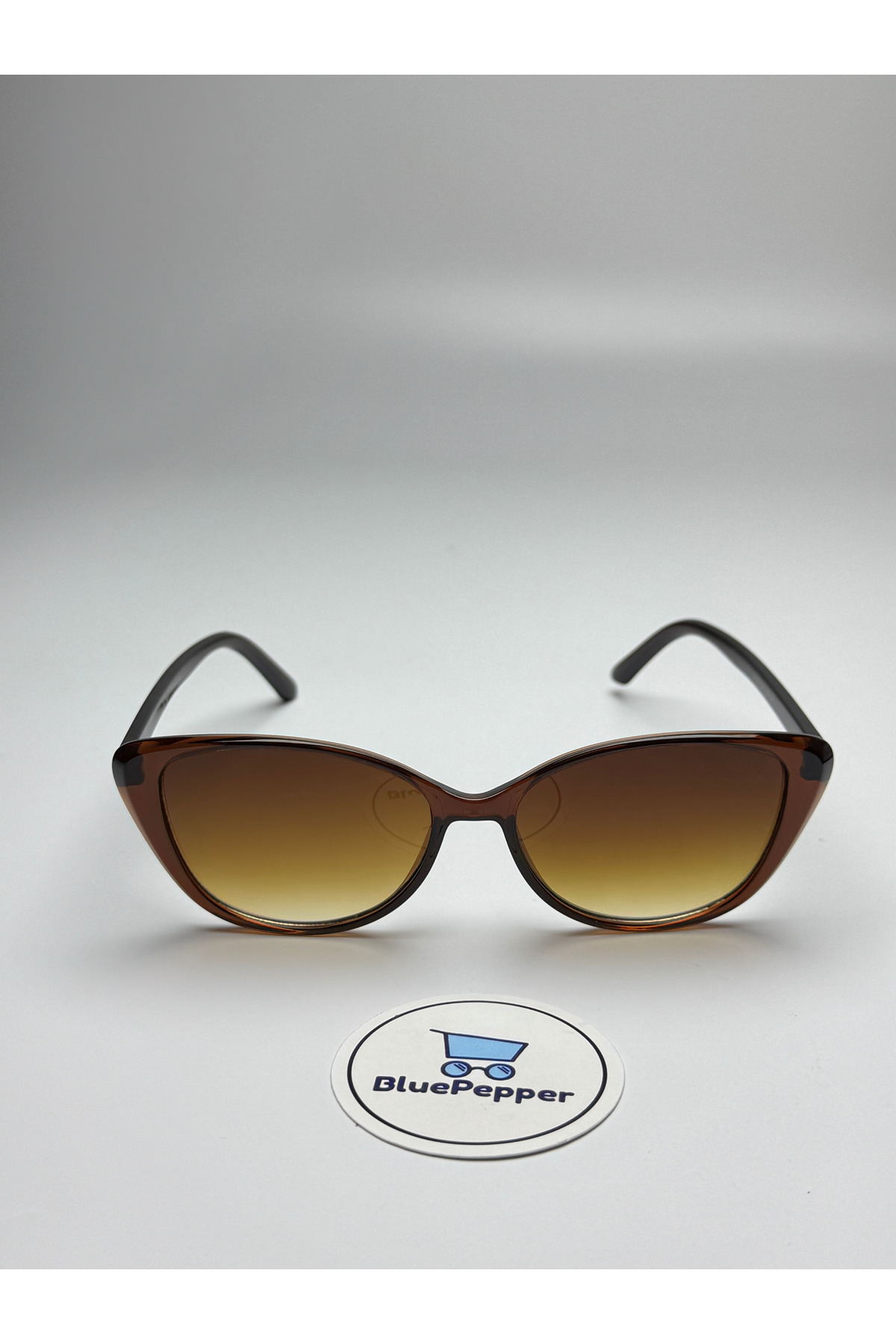 BluePepper Karga | Güneş Gözlüğü Kahve Çerçeve Kahve Cam Renk Cateye Model 52 Ekartman - Görsel 3