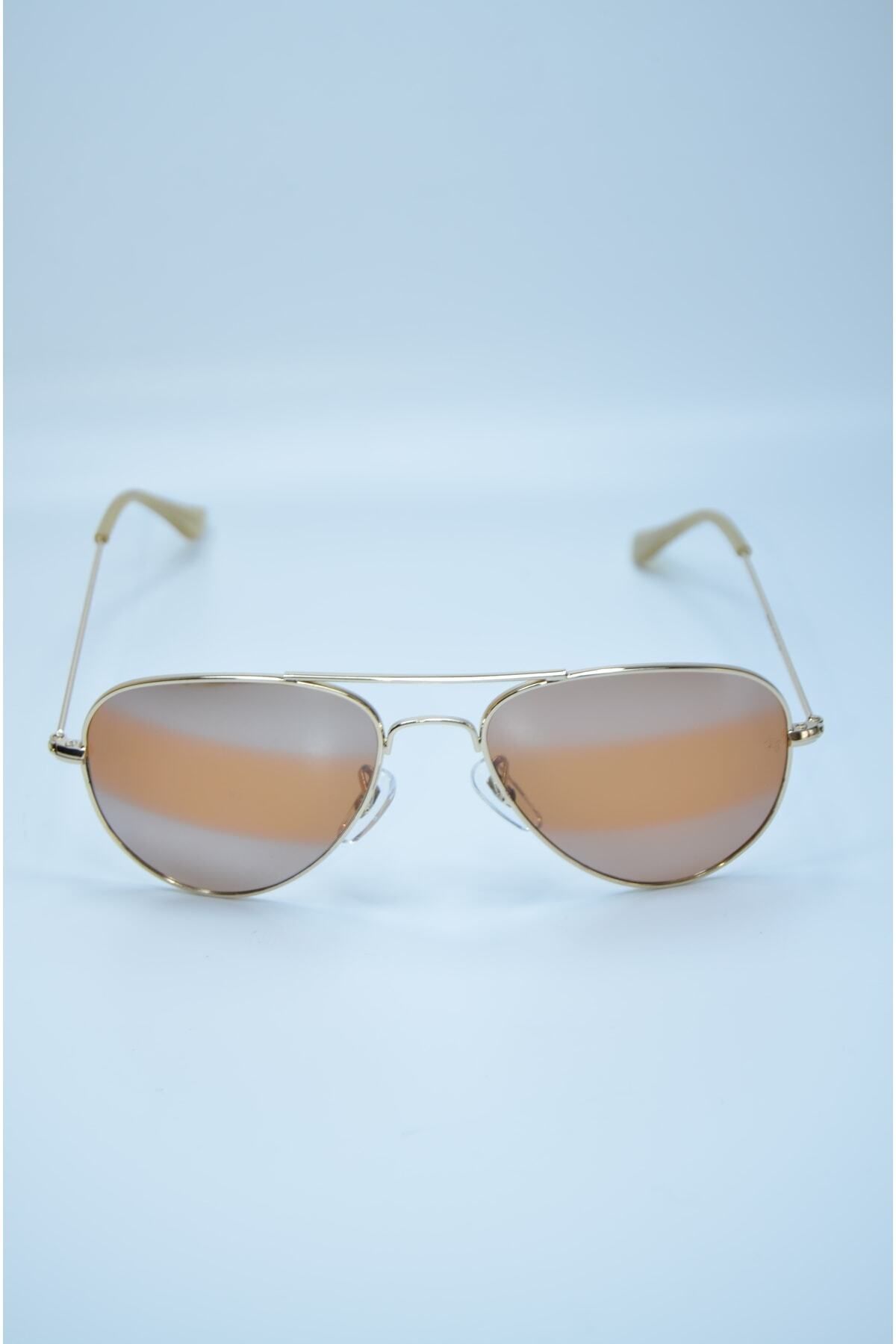 Betül Optik Unisex Gold Metal Çerçeveli Kahverengi Damla Güneş Gözlüğü - Görsel 3