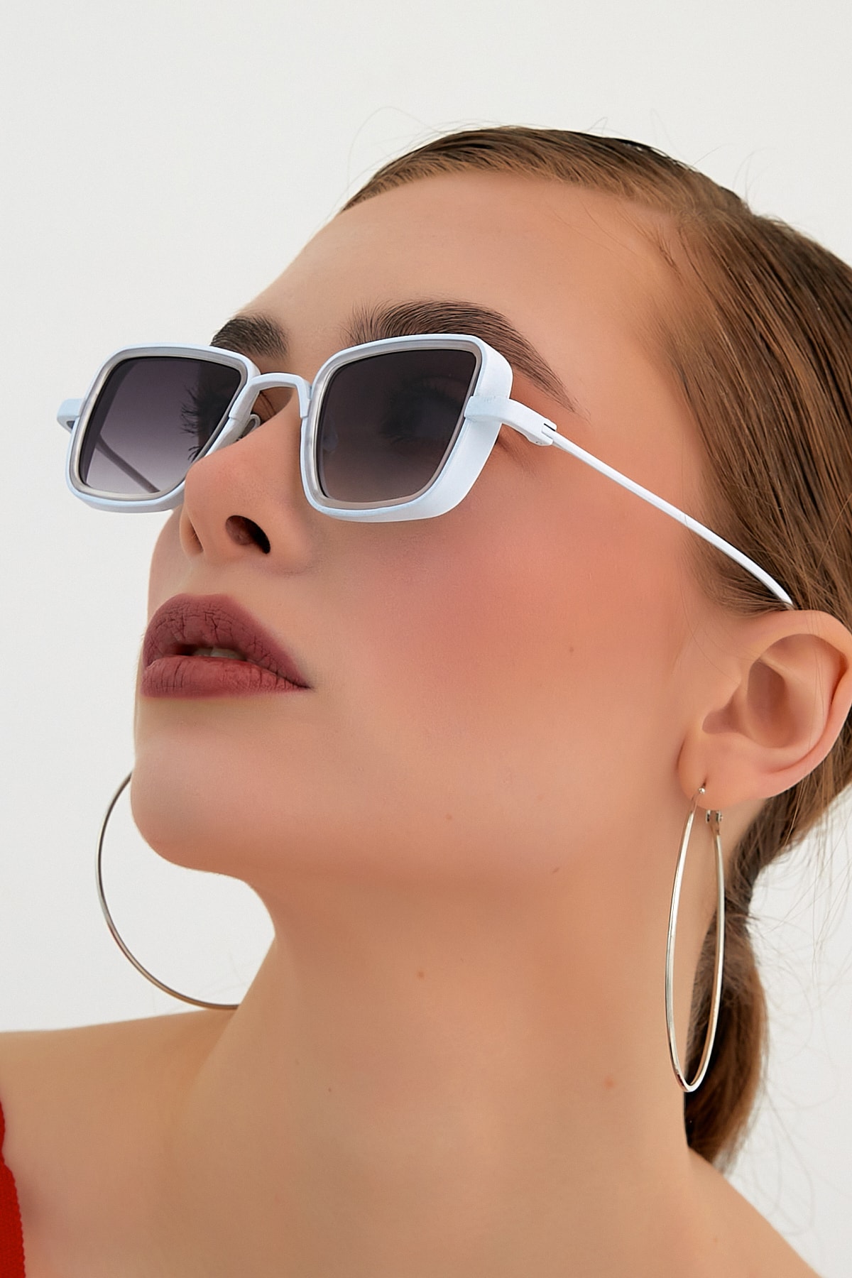 ModaLand Elisa White Black Unisex Güneş Gözlüğü