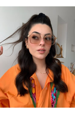 Chunky Frame Ecs Unisex Nude Kahverengi Uv400 Filtreli Ultra Hafif Güneş Gözlüğü