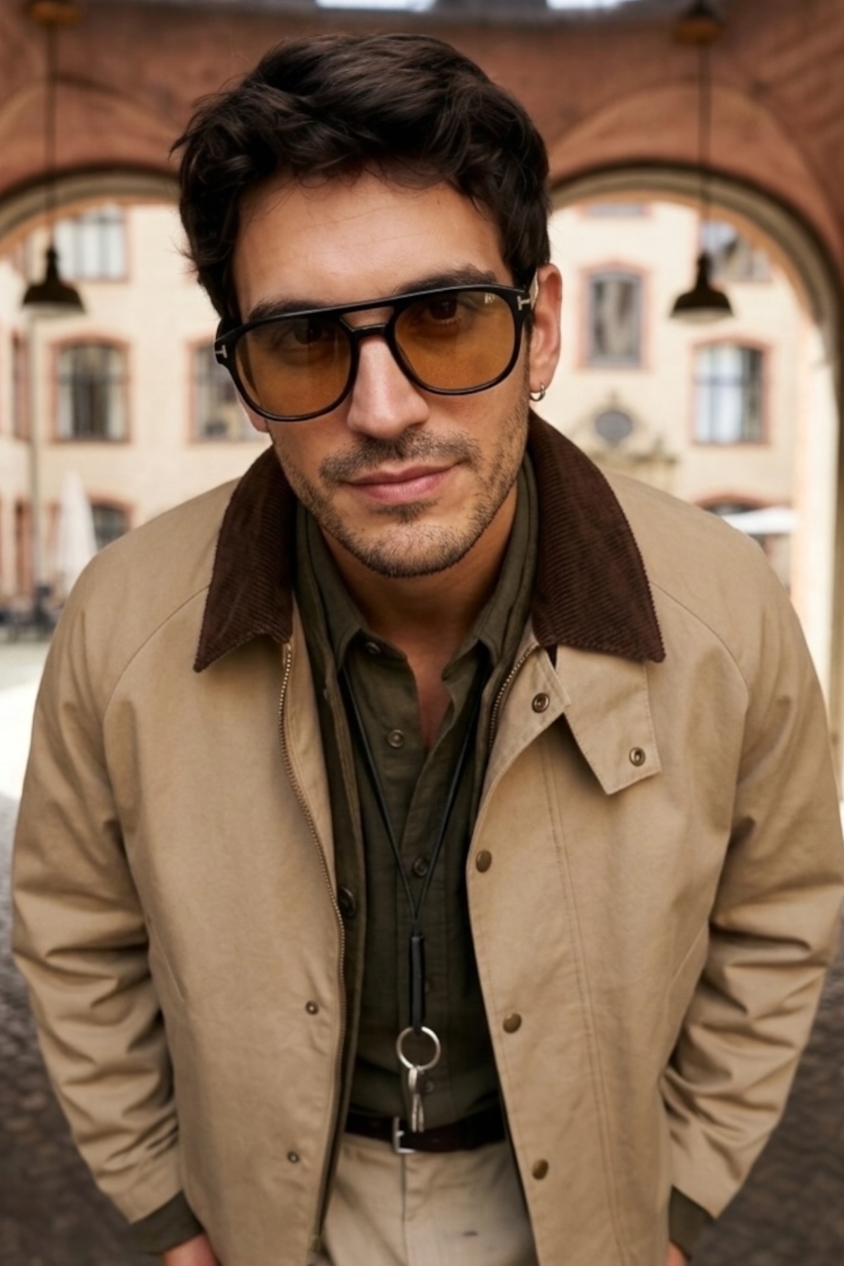 Chunky Frame Rosiqe Unisex Siyah Çerçeveli Nude Ultra Hafif Uv400 Filtreli Güneş Gözlüğü - Görsel 2