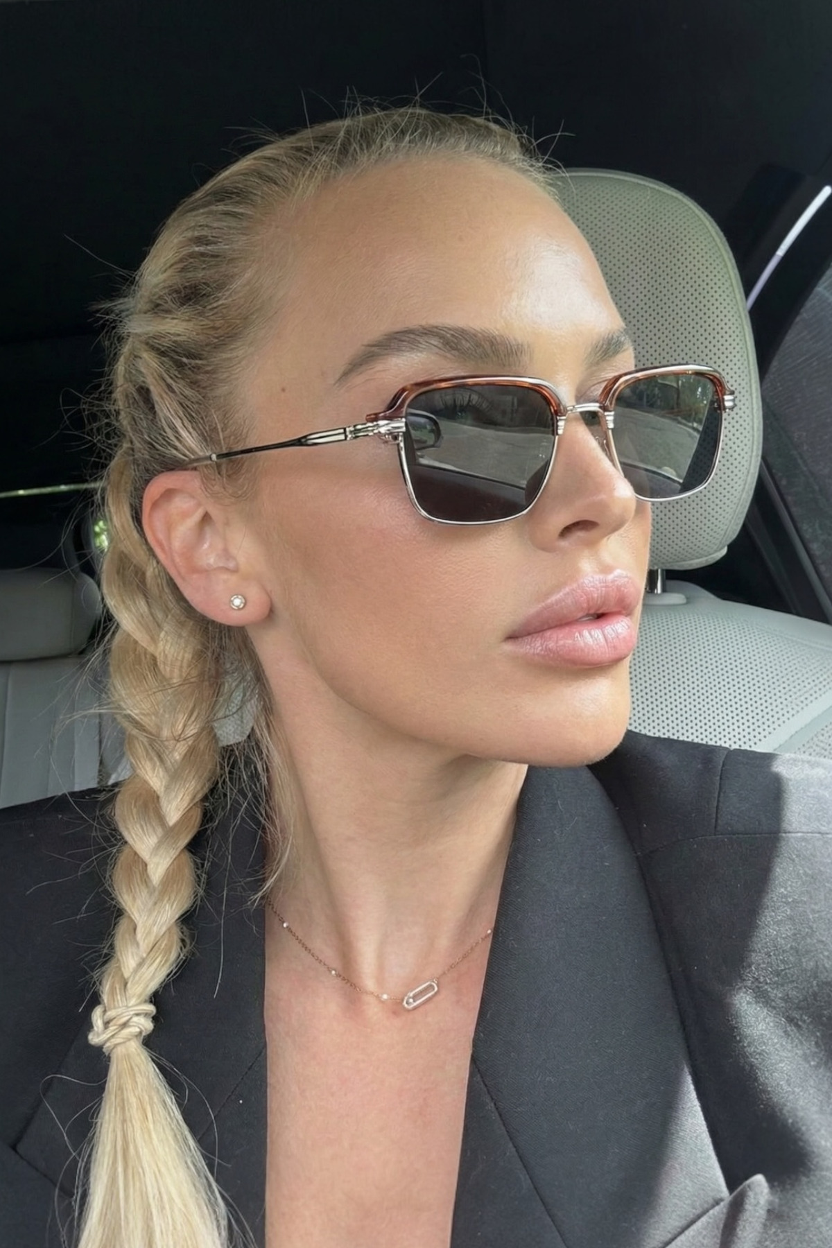 Eyesofia Conda Lüx Unisex Siyah Gümüş Güneş Gözlüğü