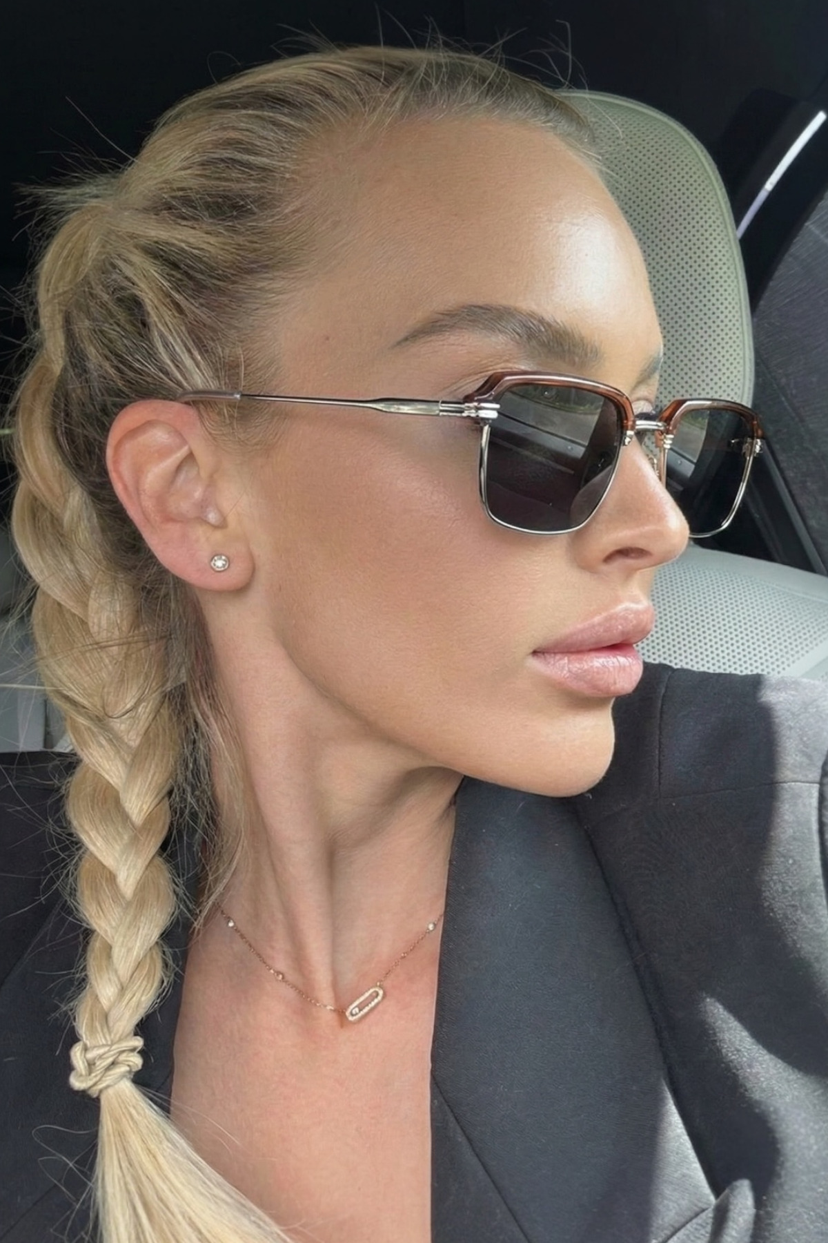 Eyesofia Conda Lüx Unisex Siyah Gümüş Güneş Gözlüğü - Görsel 2