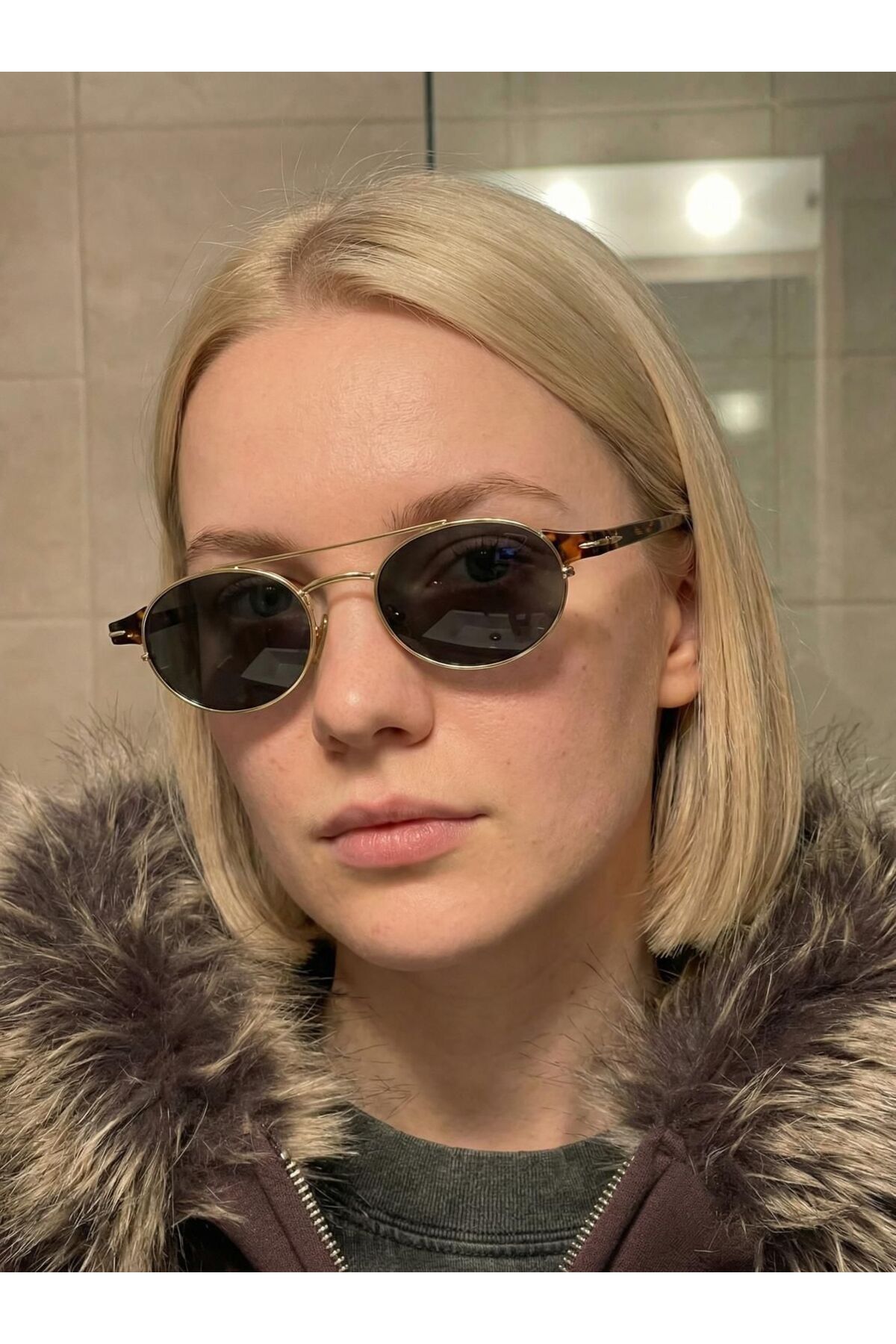 VEGA EYEWEAR Beckham Leopar Çerçeveli Gold Aksesuarlı Premium Gözlük