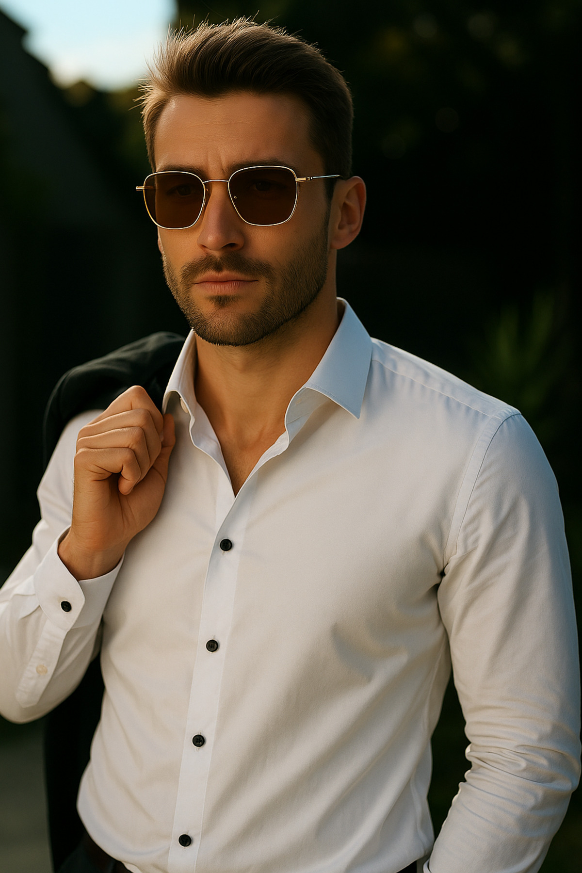 Daniel Klein Unisex Güneş Gözlüğü – Siyah Metal Çerçeve, UV400 Koruma, Polarize Cam Clubmaster Model