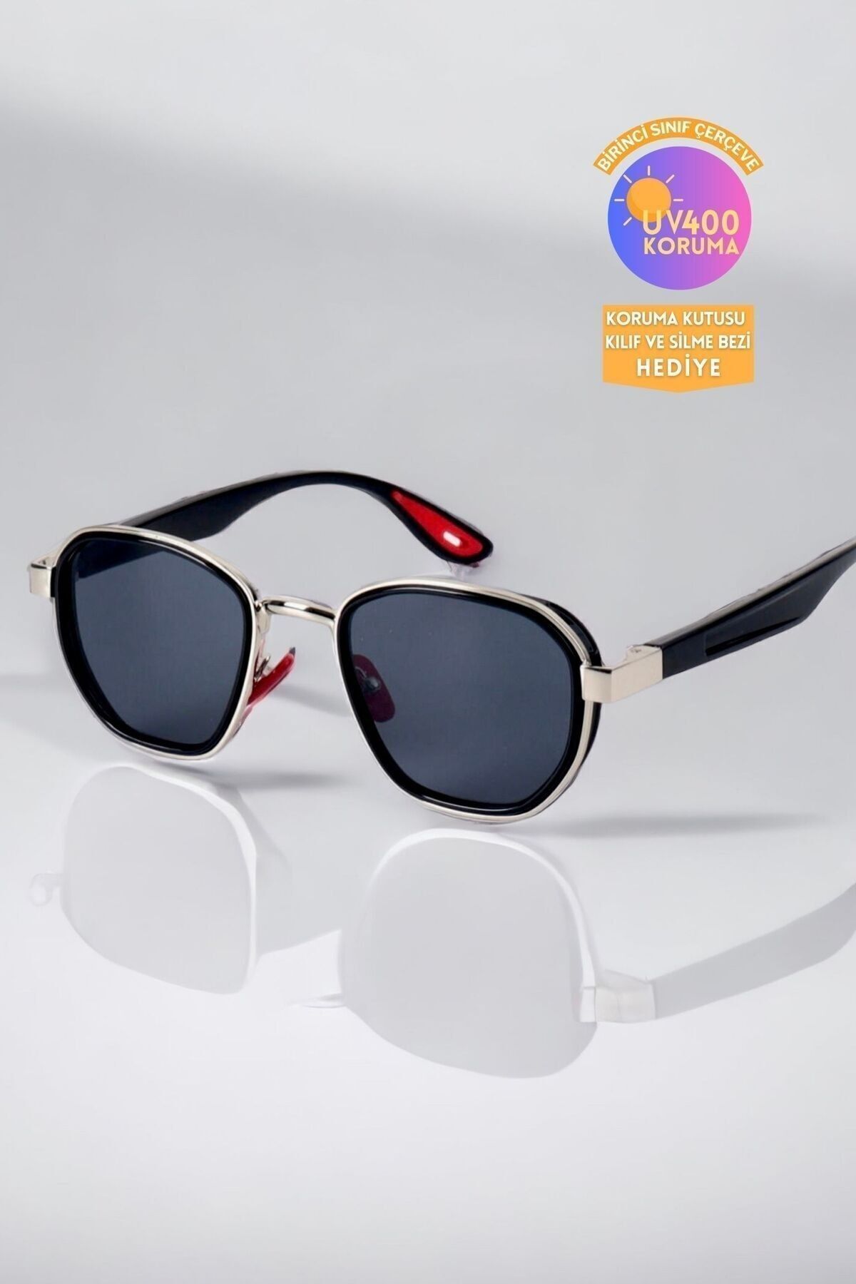 REN EYEWEAR FERRA SİYAH KADIN ERKEK GÜNEŞ GÖZLÜĞÜ KLASİK METAL /REN EYEWEAR