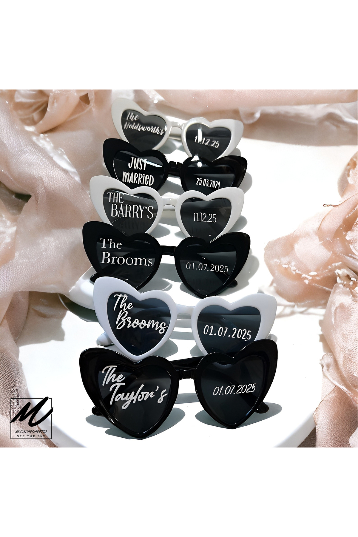 GOLDCENTER Gelin Damat 6'lı Gözlük Seti Bride And Groom