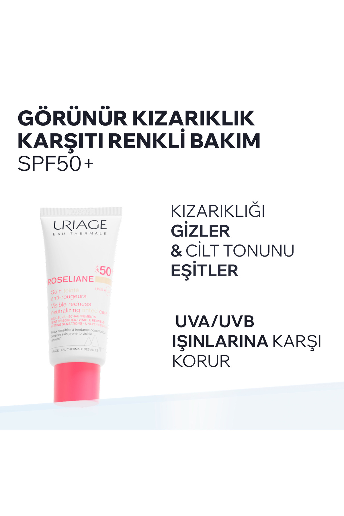 Uriage ROSELIANE SPF50+ Hassas Ciltler İçin Kızarıklık Karşıtı CC Krem 40 ml - Görsel 2