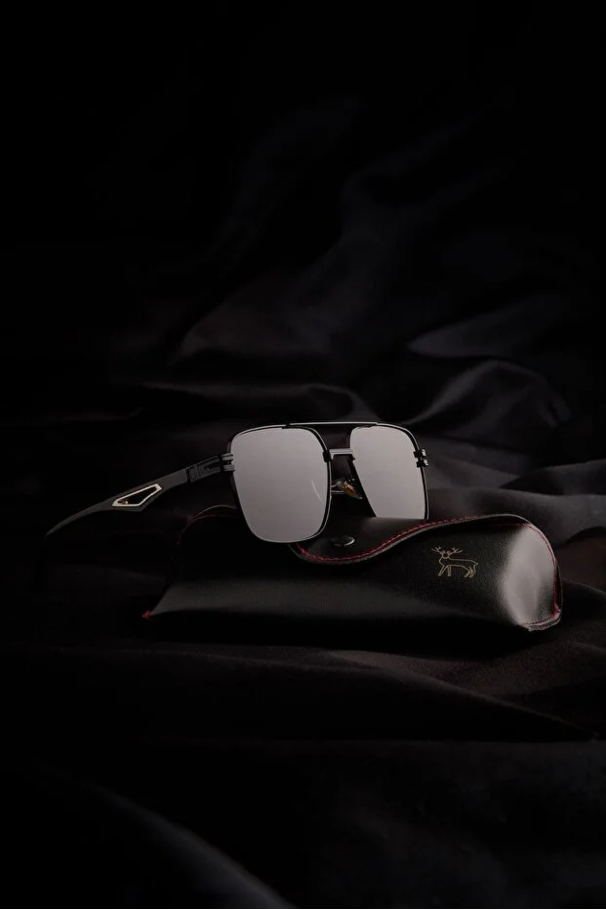 Chunky Frame Polarize Yüksek Kalite Titanyum Unisex Siyah Ultra Hafif Güneş Gözlüğü