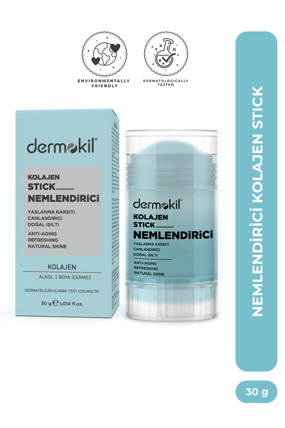 Dermokil Kolajen Stick Nemlendirici – 30 g Anti-Aging – Natural Shine – Canlandırıcı – Yaşlanma Karşıtı