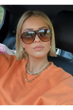 funeyes Marcus Kahverengi Pilot Güneş Gözlüğü Unisex Popüler Model Gözlük Damla Modeli Uv400 Korumalı Hafif