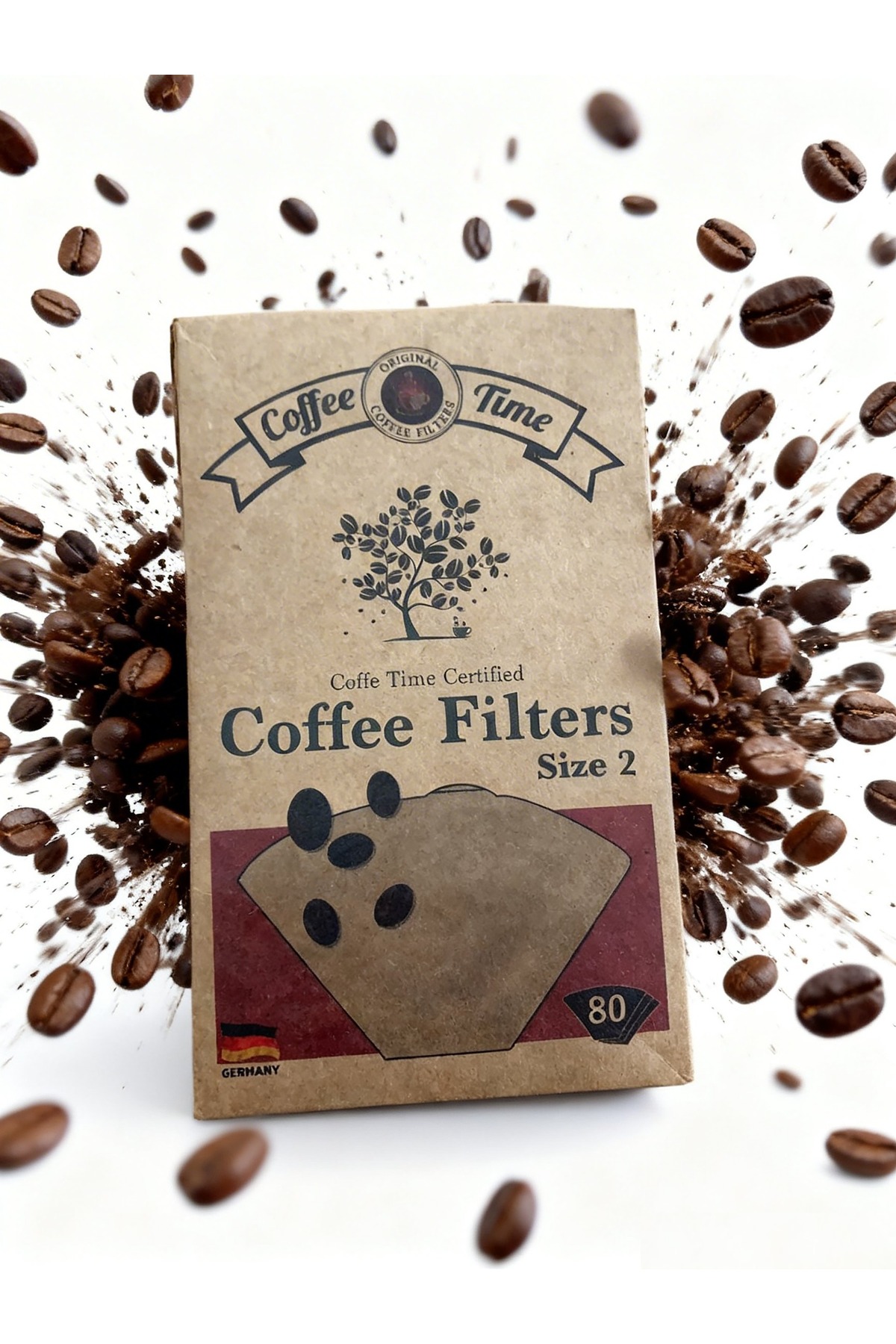 AiroBazar Filtre Kahve Kağıdı 80 Adet, Yırtılmaya Dayanıklı, Dayanıklı, Kokusuz Kahve Demleme Filtresi 10x15cm - Görsel 3