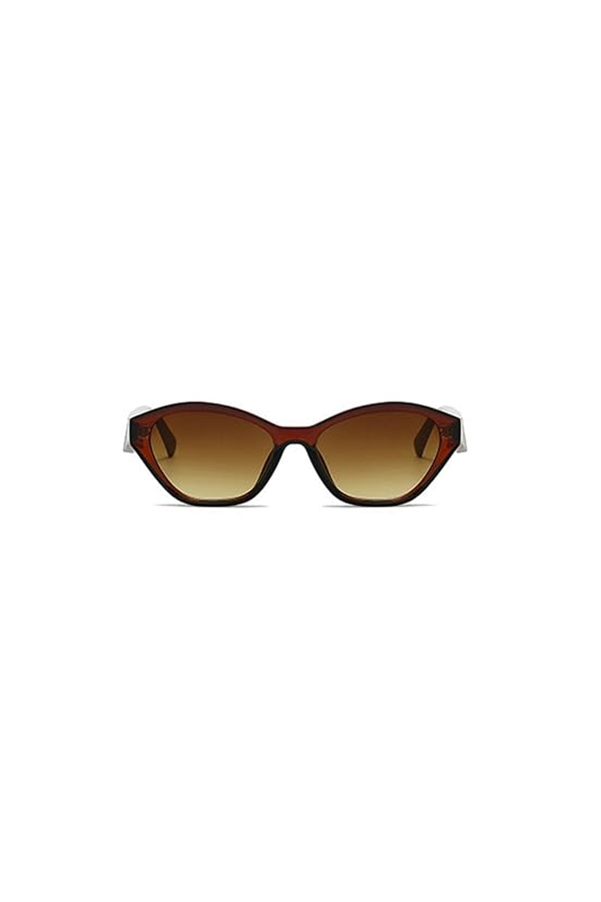 Toz Vintage Golara Kahverengi Retro Cat Eye Kemik Çerçeve UV400 Unisex Vintage Retro Güneş Gözlüğü - Görsel 2