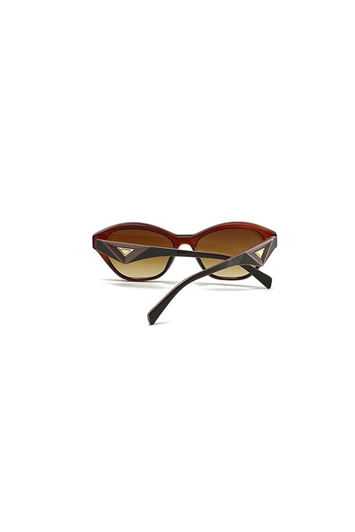 Toz Vintage Golara Kahverengi Retro Cat Eye Kemik Çerçeve UV400 Unisex Vintage Retro Güneş Gözlüğü - Görsel 3