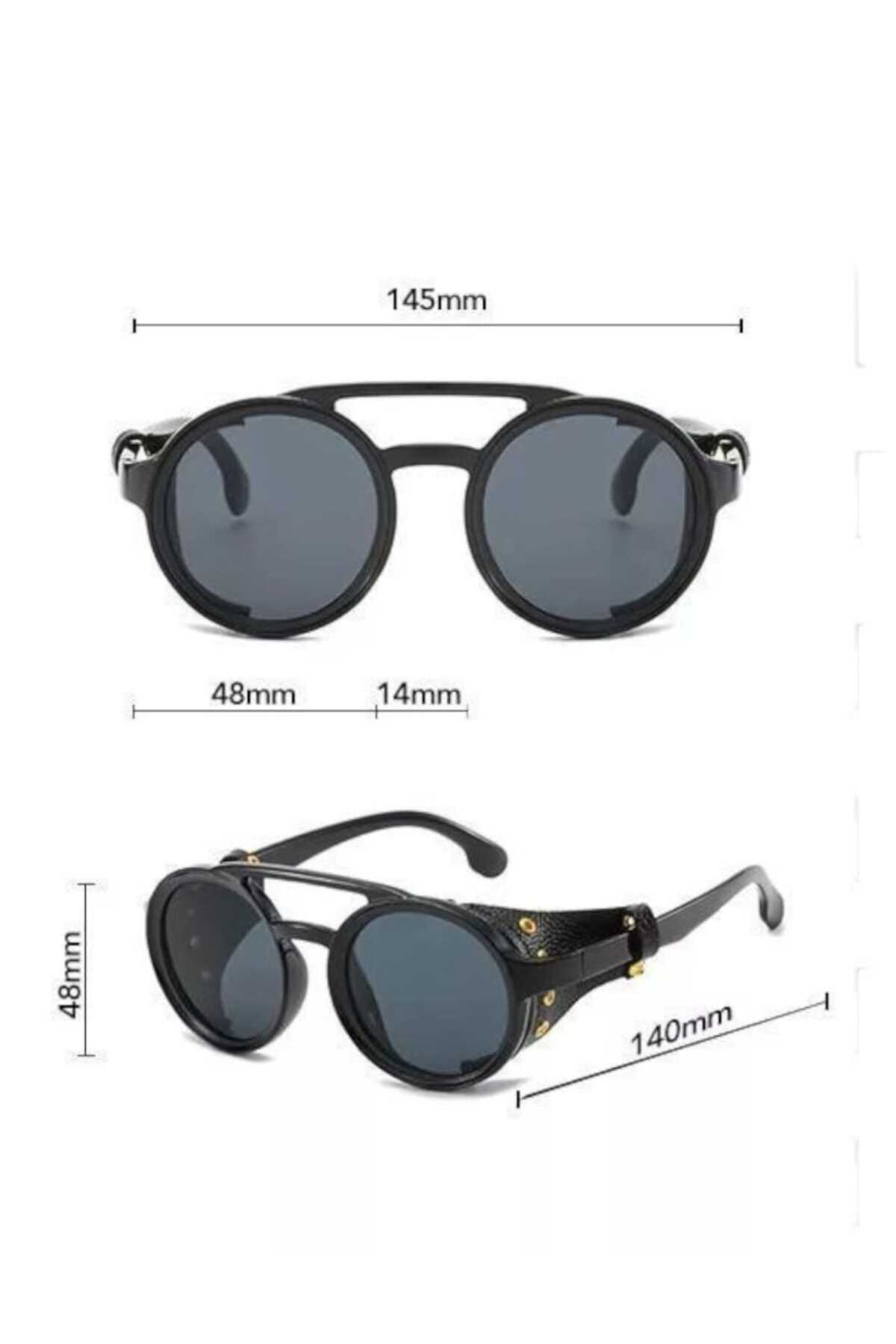 Mood Agenda Steampunk Retro Yuvarlak Güneş Gözlüğü - Görsel 2