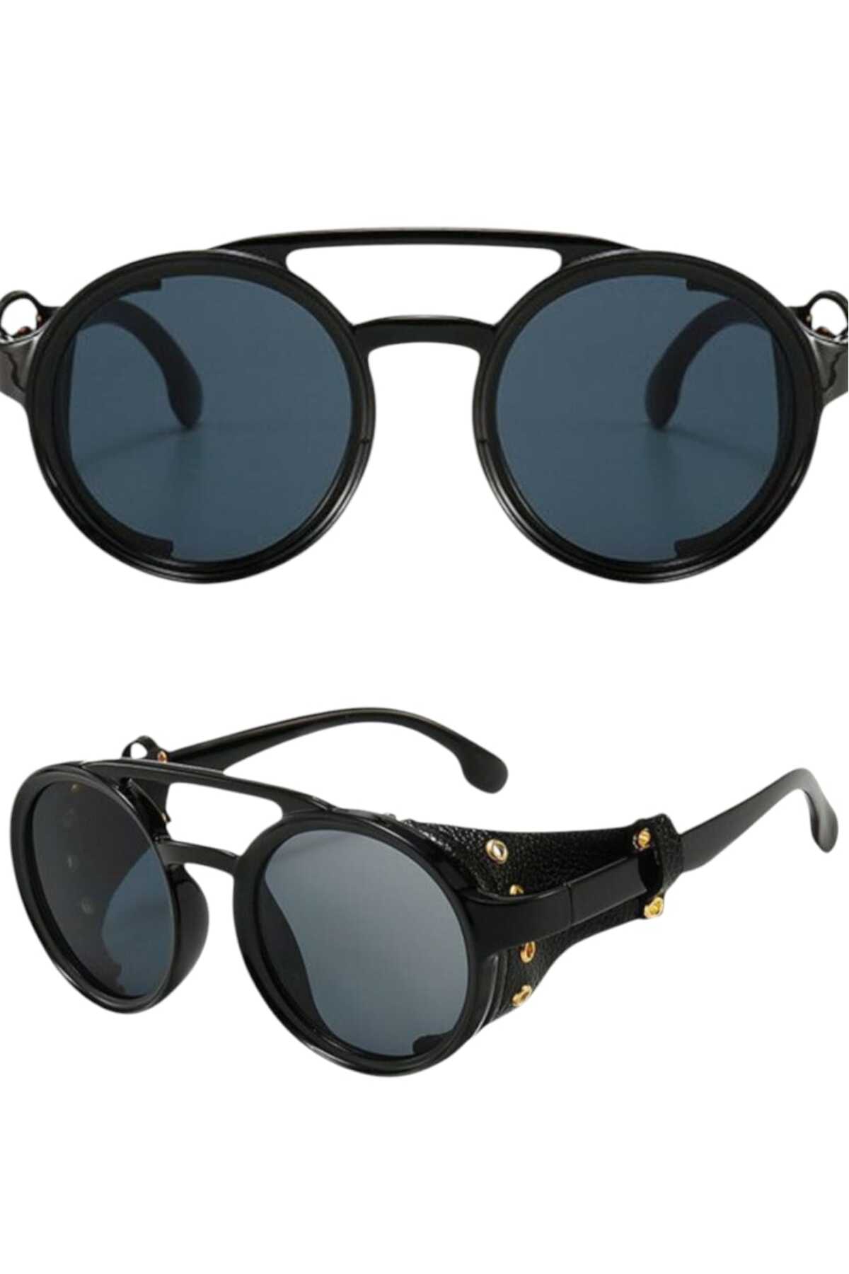 Mood Agenda Steampunk Retro Yuvarlak Güneş Gözlüğü - Görsel 3
