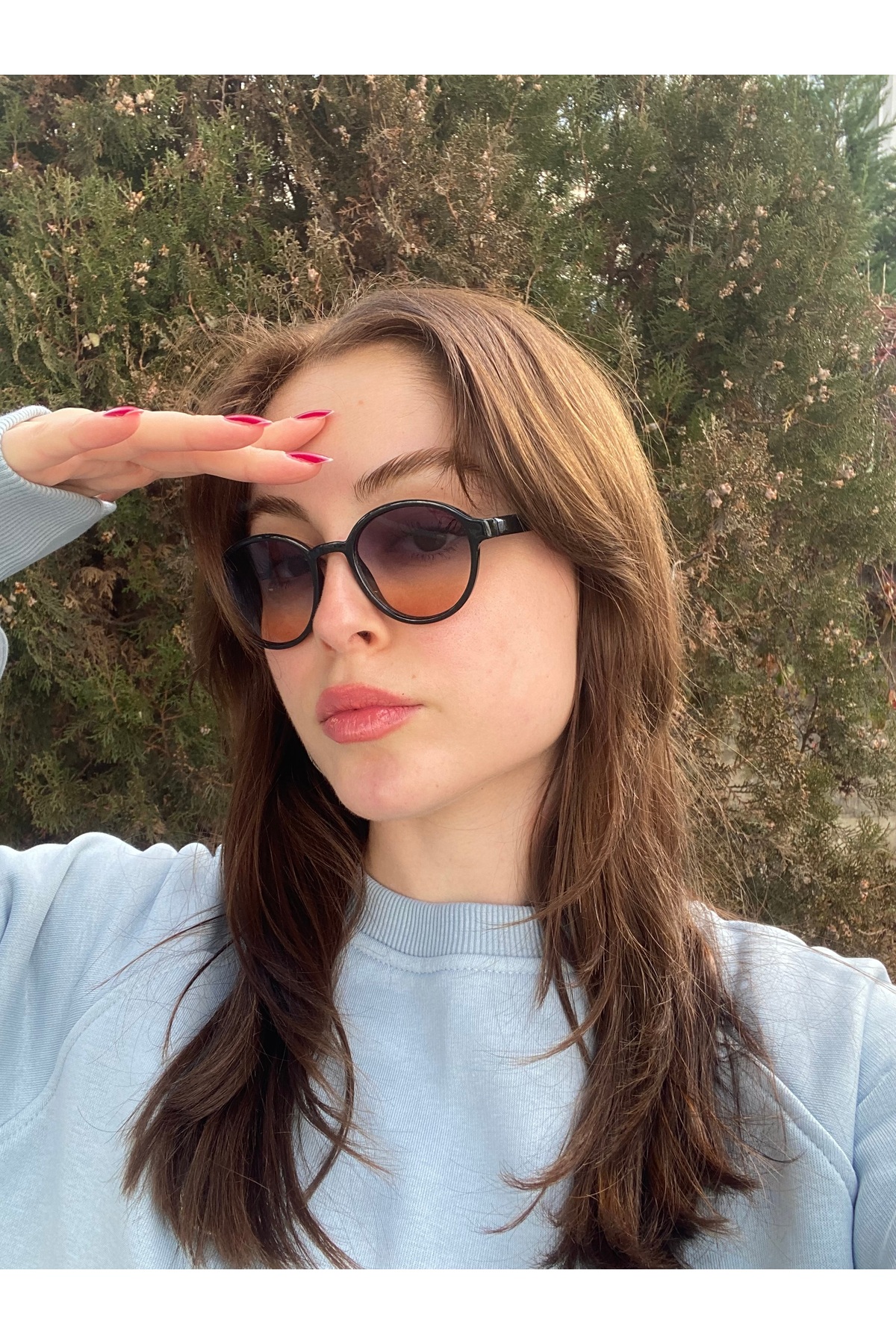 LUNOX Oval Degrade Cam UV Korumalı Güneş Gözlüğü - Görsel 3