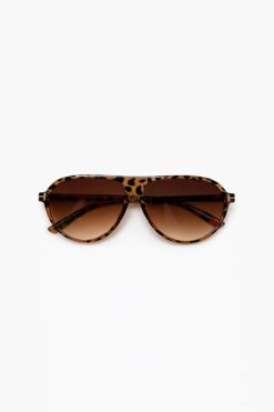 Hills Sunglasses Ünisex Leopar Yeşil Camlı Güneş Gözlüğü