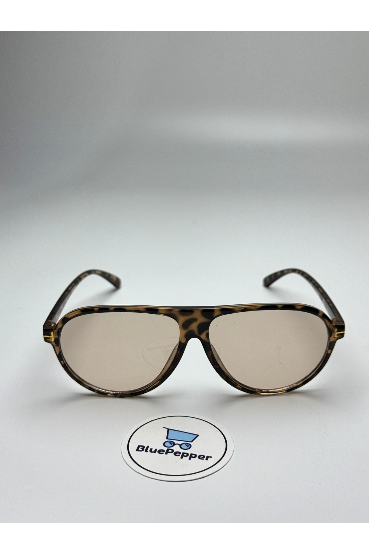 BluePepper Toms v7 | Güneş Gözlüğü Soft Renk Trend Model Leopar Çerçeve Nude Cam Renk 58 Ekartman - Görsel 3