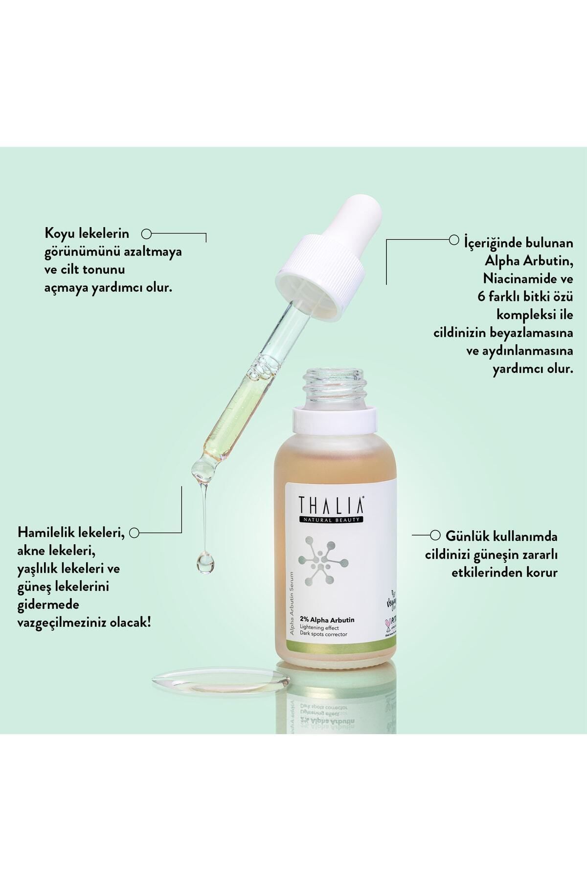 Thalia Leke Gidermeye Yardımcı Cilt Tonu Eşitleyici Cilt Bakım Serumu %2 Alpha Arbutın 30 ml - Görsel 2