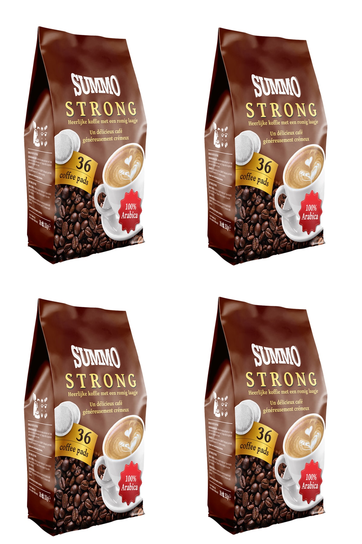 SUMMO Strong 144'lü Avantaj Paketi (36x4) Senseo Pod Coffee Pads Kahve Kapsülü