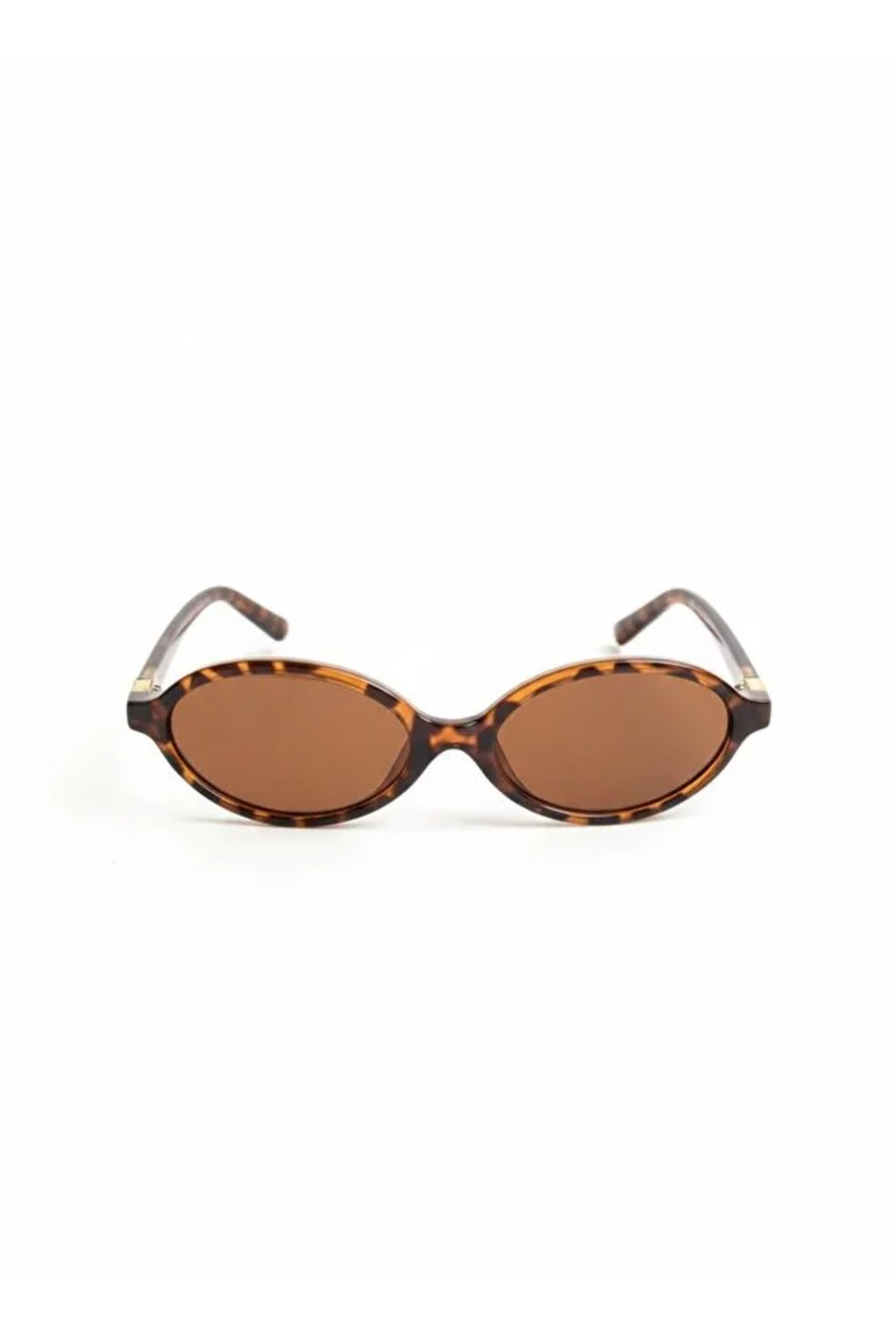 Chunky Frame Wuhley Elips Leopar Kahve Unisex Güneş Gözlüğü - Görsel 3