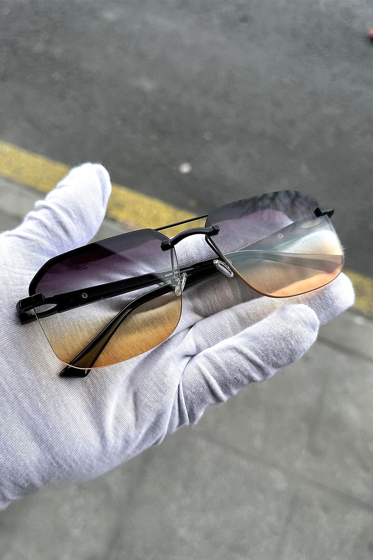 Roger Bacon Erkek Güneş Gözlüğü Degrade Cam Çerçevesiz