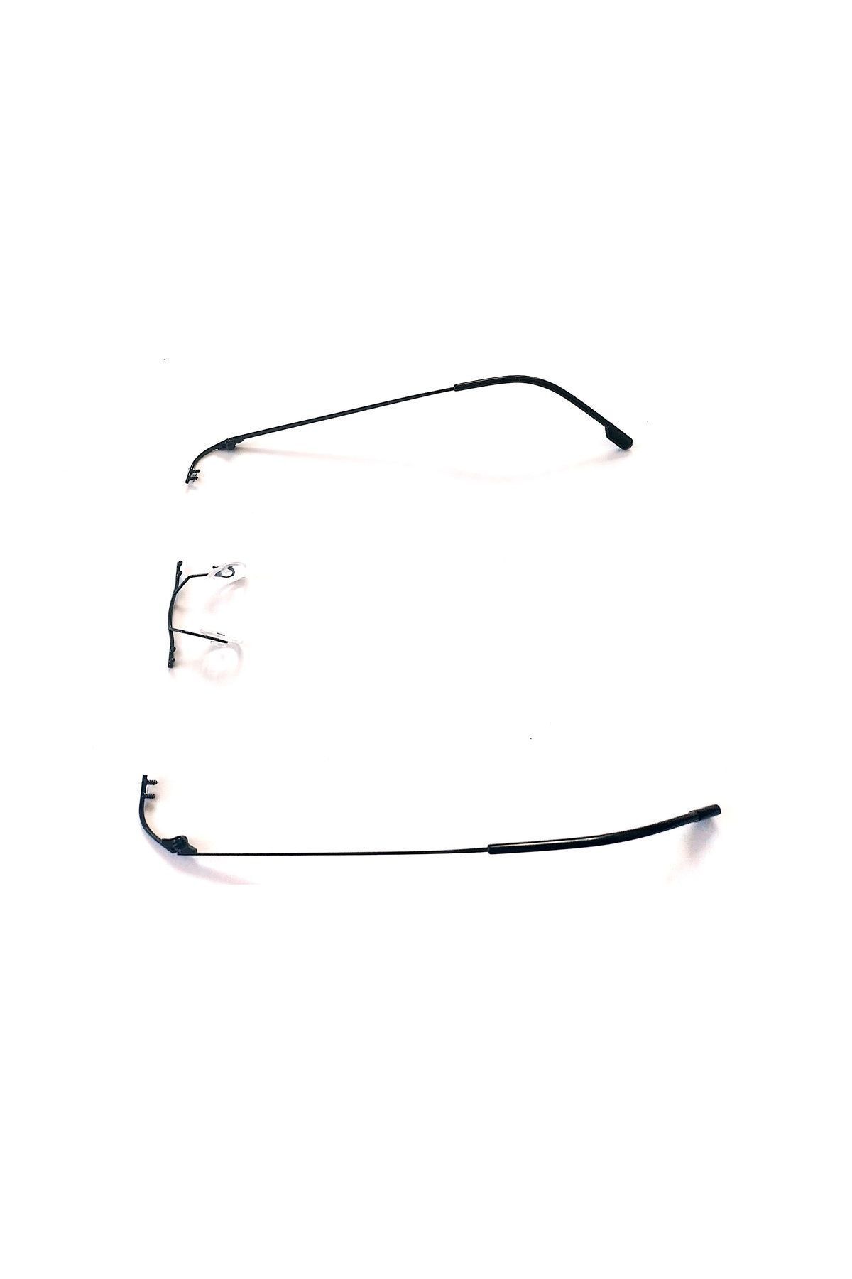 EYM Siyah Titanyum Güneş Gözlük Çerçevesi Menteşeli