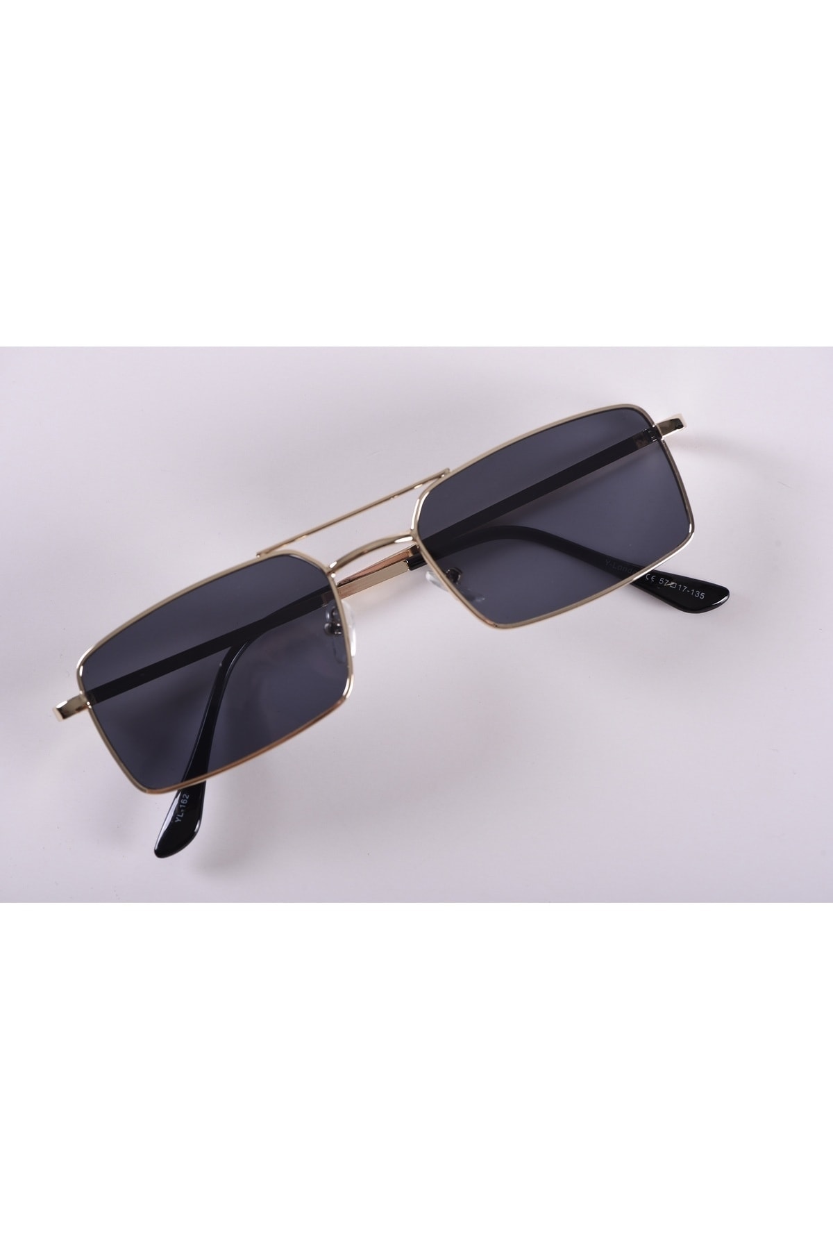 ModaMacit MM201 Unisex Dikdörtgen Siyah Cam Güneş Gözlüğü