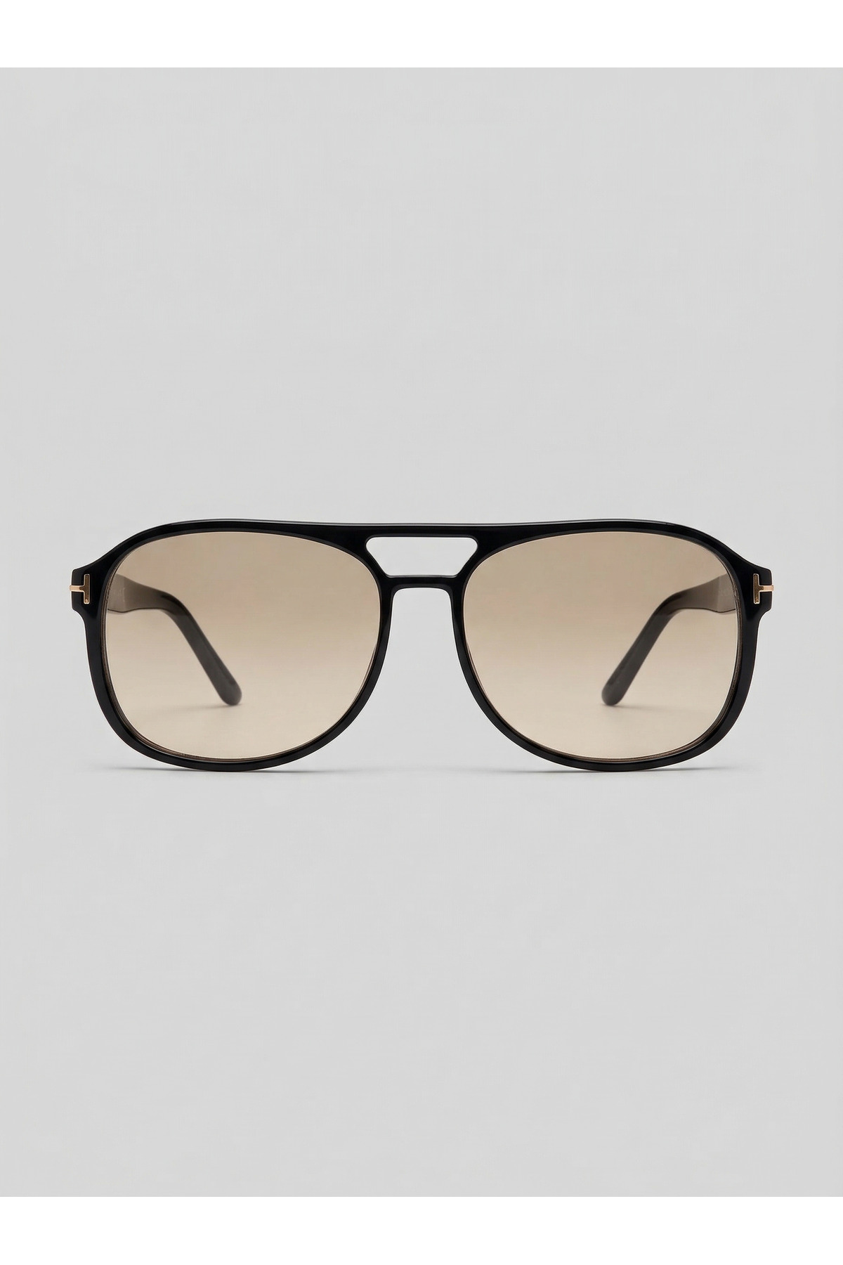 funeyes Harvey Siyah Unisex Çift Köprülü Aksesuarlı Güneş Gözlüğü Erkek Kadın Gözlük - Görsel 2