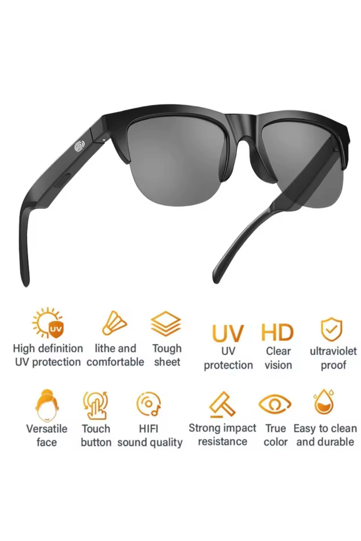 BE'Friends Aksiyon Bülütütlü Kulaklıklı Güneş Gözlüğü - Görsel 3