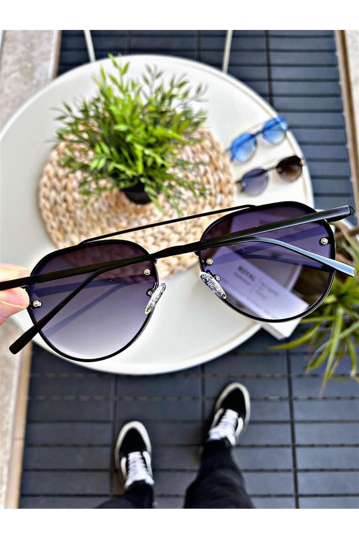 WATCHOFROYAL Güneş Gözlüğü Kadın & Erkek Uv400 Cam Ce Belgeli Syah Chloew - Görsel 2